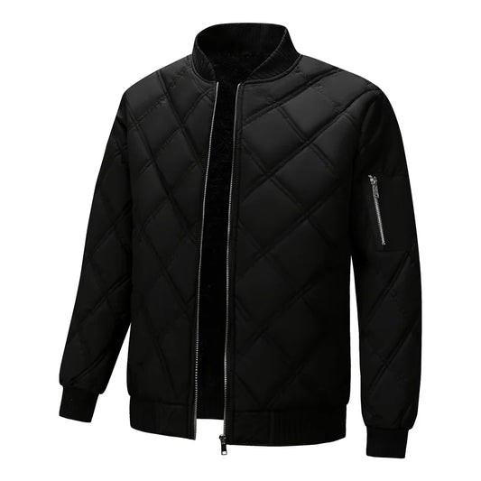 Winter New Jacket Men's Baseball Collar Mesh